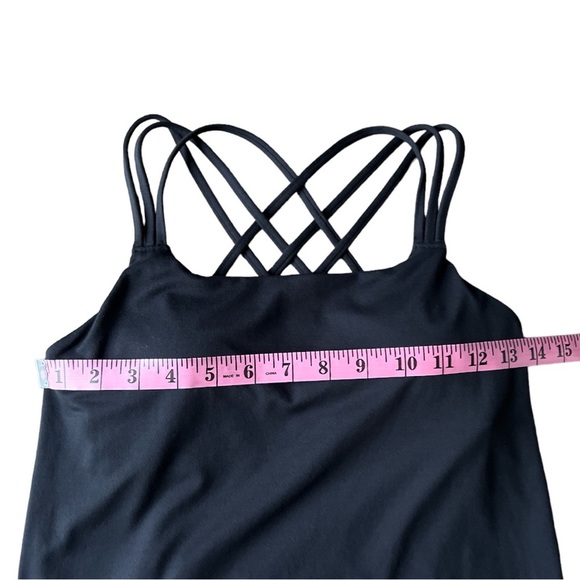 Athleta Women’s Black Hyper Focused Strappy Shelf Bra Elastic Hem Tank Top, XS - Picture 9 of 10